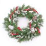 Couronne de sapin décorative MARLIES, crossdoor, diff. inflammable, neige, Ø55cm