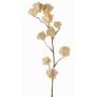 Branche synthétique de physalis AINOS, fruits, paillettes, crème, 80cm