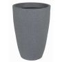 Cache-pot en plastique PINIOS, aspect pierre, gris, 77cm, Ø53cm