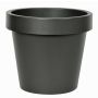 Cache-pot en plastique noir mat VOTHY, 22cm, Ø25cm