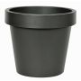 Cache-pot en plastique noir mat VOTHY, 18cm, Ø20cm