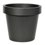 Cache-pot en plastique VOTHY, noir mat, 18 cm, Ø 20 cm