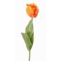 Fleur en tissu Tulipe perroquet UAKARI, orange-jaune, 65cm, Ø6cm