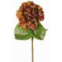 Hortensia artificiel CHIDORI, orange-rouge, 60 cm, Ø 18 cm