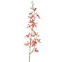 Branche florale artificielle Orchidée Cattleya TRASSA, rouge-orange, 80cm, Ø4-8cm