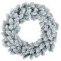 Couronne de sapin en plastique KIRUNA, enneigé, Ø50cm