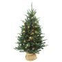 Sapin de Noël artificiel en jute HANKO, LED, sac, 120cm, Ø75cm