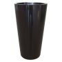 Vase à plantes haut et rond THERESITA en plastique, avec insert, kit d'arrosage, noir,75cm, Ø40cm