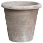 Pot de fleurs en terre cuite ELVORN, fait main, patiné, marron, 55 cm, Ø 58 cm