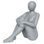 Statue de jardin Femme VUNKY en polystone, grise, 53x27,5x56,5cm