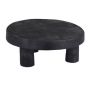 Support à plantes en bois KAILANI avec pieds, noir, 6cm, Ø15cm