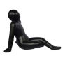 Figurine de jardin Homme VUNKY en terrazzo renforcé de fibres, noir, 69x46x51cm