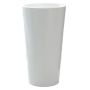 Vase à plantes haut et rond THERESITA en plastique, avec insert, kit d'arrosage, blanc, 61,5cm, Ø33cm