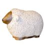 Figurine d'animal Mouton ZENARA en céramique, émaillée, blanche, 35x21x23cm