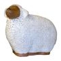 Figurine d'animal Mouton ZENARA en céramique, émaillée, blanche, 37x20x32cm