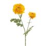 Fleur décorative renoncule LOLYN, jaune, 65cm