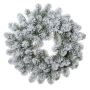 Couronne décorative en sapin FRANKLIN, enneigée, blanc-vert, Ø50cm