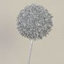 Allium artificiel HELLA, pailleté, argent, 75 cm, Ø 11 cm