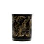Photophore en verre CHINATSU avec motif perroquet, noir mat-doré brillant, 10cm, Ø8cm