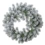 Couronne décorative en sapin FRANKLIN, enneigée, blanc-vert, Ø60cm