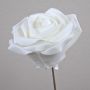 Rose artificielle en mousse synthétique REGINE, blanche, 30 cm, Ø 16 cm