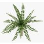 Plante synthétique fougère à feuilles rondes GEVROL sur tige, difficilement inflammable, verte, 35cm