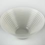Coupelle en verre rainurée SELMA, DELUXE, blanc, 8cm, Ø19cm