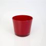 Bougeoir / Pot a orchidée ALENA en verre, rouge, 12,5cm, Ø14,5cm