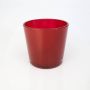 Cache-pot / Vase ALENA en verre, rouge, 16cm, Ø17cm