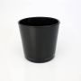 Cache-pot / Vase ALENA en verre, noir, 16cm, Ø17cm