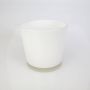 Cache-pot / Vase ALENA en verre, blanc, 16cm, Ø17cm