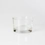 Petit Photophore rond / porte bougie TAMIO, en verre transparent, 5,5cm, Ø8,5cm