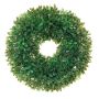 Couronne artificielle en buis FRITZ, verte, Ø27cm