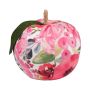 Pomme décorative AKUNA en coton, faite main, motif floral, multicolore, Ø20cm