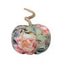 Citrouille décorative AKUNA en coton, faite main, motif papillon-oiseau, multicolore, Ø13cm