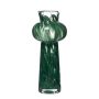 Vase à fleurs en verre ARKANA, vert-transparent, 29cm, Ø12,6cm