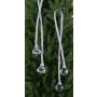 Pendentif de Noël cordon TAYLER avec diamants acryliques, argent, 40cm, Ø3cm