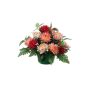 Composition florale artificielle : renoncules, aster d'été WIEBKE, pot décoratif, rose-fuchsia-crème, 26 cm, Ø 30 cm