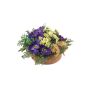 Composition florale artificielle: anémones et astilbes IGNATIO sur plateau, lilas-jaune, 17cm, Ø28cm