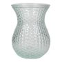 Vase décoratif en verre LAUMA à motifs, transparent, 19cm, Ø14cm