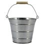 Seau JULISA avec anse, argent, zinc, 14cm, Ø16,5cm
