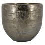 Pot de fleurs en céramique ILSE avec veinures, doré, 17 cm, Ø 19 cm