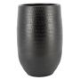 Vase d’ornement en céramique DEIRA avec veinures, noir mat, 40cm, Ø26cm
