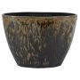 Cache-pot ovale ELIEL en céramique, moucheté, marron-bleu, 32 x 15 x 22 cm