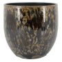 Pot ELIEL en céramique, moucheté, marron-bleu, 28 cm, Ø 28 cm
