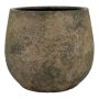 Pot de fleur en céramique AROON avec veinures, vert antique, 26 cm, Ø 29 cm