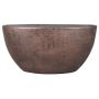 Pot ovale en céramique AGAPE avec veinure, cuivre, 49x20x25cm