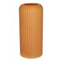 Vase en verre ALBURGIS rainuré, orange mat, 25 cm, Ø 10 cm