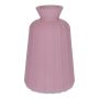 Flacon décoratif en verre TATIANA rainurée, mauve mat, 11cm, Ø6,5cm