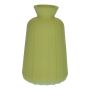 Flacon décoratif en verre TATIANA rainurée, vert olive mat, 11cm, Ø6,5cm
